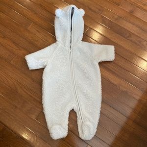 Ralph Lauren Shearling Blue Jacket Onesie Size 3 Months